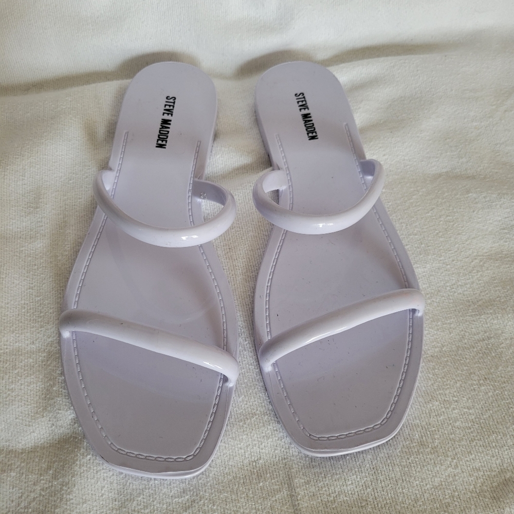 Steve Madden Pike white Jelly sandals